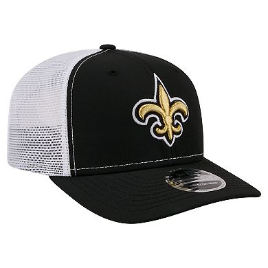 Men's New Era Black New Orleans Saints 9SEVENTY Trucker Adjustable Hat
