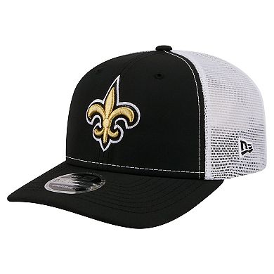 Men's New Era Black New Orleans Saints 9SEVENTY Trucker Adjustable Hat