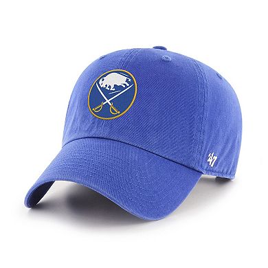 Men's '47 Royal Buffalo Sabres Logo Clean Up Adjustable Hat