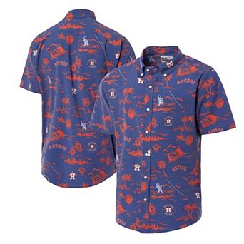 Men's Reyn Spooner Navy Houston Astros Big & Tall Kekai Performance Tri-Blend Button-Down Shirt