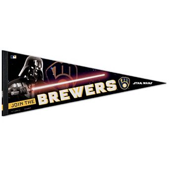 WinCraft Milwaukee Brewers 12" x 30" Premium Quality Star Wars Vader Pennant