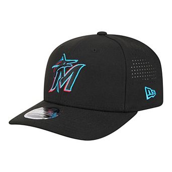 Men's New Era Black Miami Marlins Performance 9SEVENTY Adjustable Hat