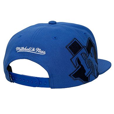 Unisex Mitchell & Ness Royal Texas Rangers Side Logo Snapback Hat