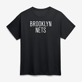 Men's Logo Athletic Black Brooklyn Nets Wordmark T-Shirt