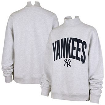 Women's '47 Heather Gray New York Yankees Subtle Muse Mock Neck Sweatshirt