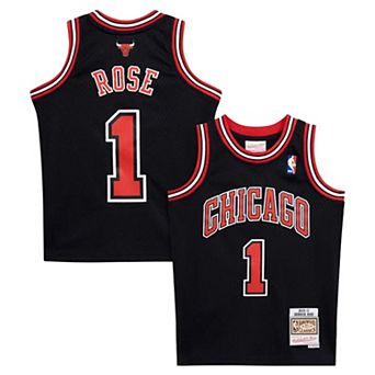 Men's Mitchell & Ness Derrick Rose Black Chicago Bulls Big & Tall 2010/11 Swingman Jersey