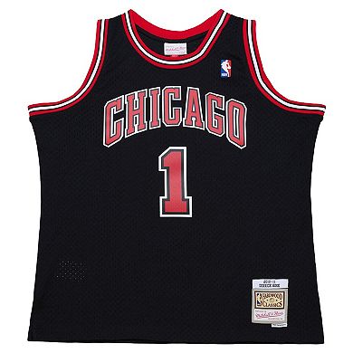 Men's Mitchell & Ness Derrick Rose Black Chicago Bulls Big & Tall 2010/11 Swingman Jersey