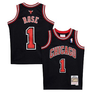 Men's Mitchell & Ness Derrick Rose Black Chicago Bulls Big & Tall 2010/11 Swingman Jersey