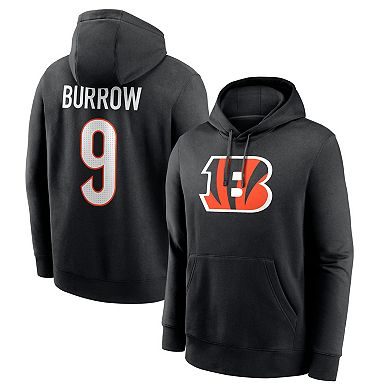 Men's Nike Joe Burrow Black Cincinnati Bengals Name & Number Hoodie