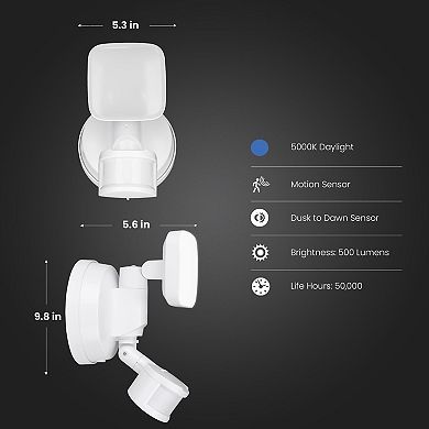 Feit LED Motion-Sensing Solar Powered LED White Security Floodlight