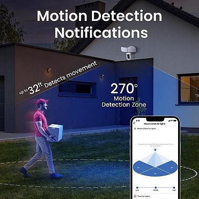 Feit Smart Home Motion-Sensing Hardwired LED White Smart-Enabled Security Floodlight
