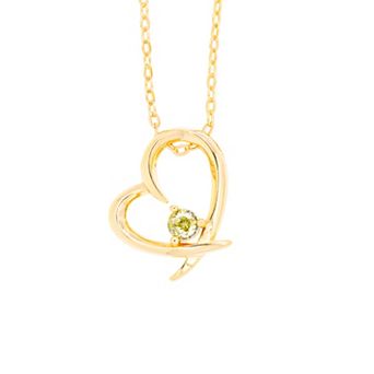 Traditions Jewelry Company Birthstone Collection Heart Pendant Necklace
