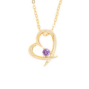 Traditions Jewelry Company Birthstone Collection Heart Pendant Necklace