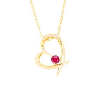 Traditions Jewelry Company Birthstone Collection Heart Pendant Necklace