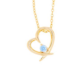 Traditions Jewelry Company Birthstone Collection Heart Pendant Necklace