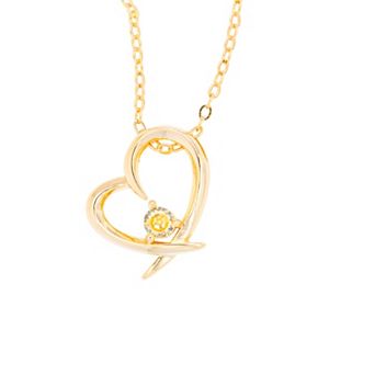 Traditions Jewelry Company Birthstone Collection Heart Pendant Necklace