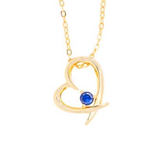 Traditions Jewelry Company Birthstone Collection Heart Pendant Necklace