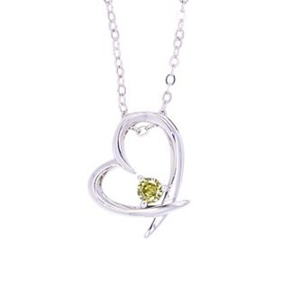 Traditions Jewelry Company Birthstone Collection Heart Pendant Necklace
