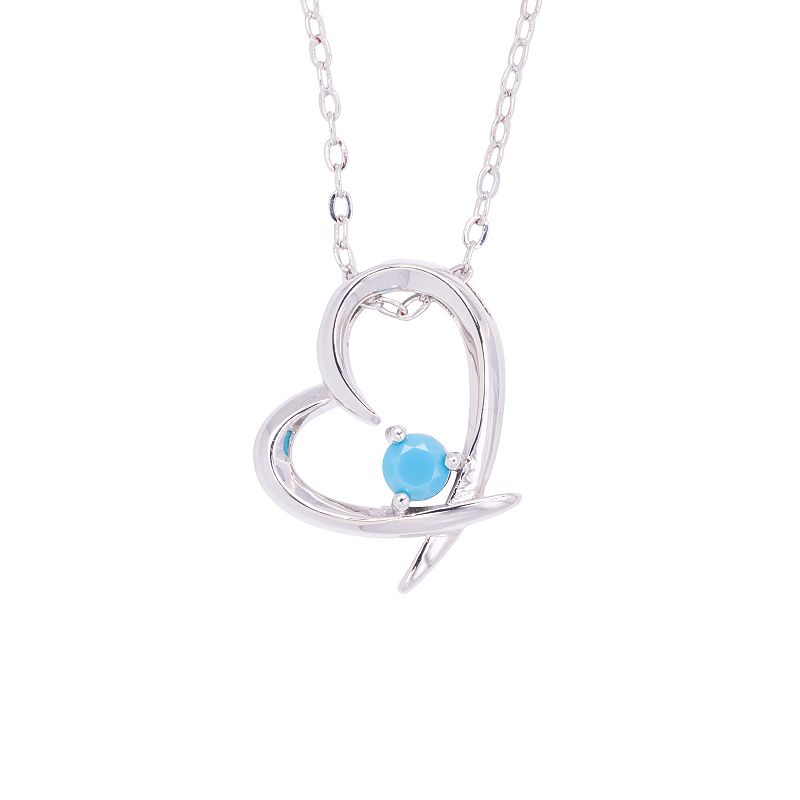 Traditions Jewelry Company Birthstone Collection Heart Pendant Necklace, Women's, 