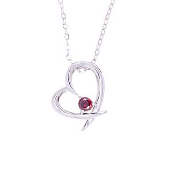 Traditions Jewelry Company Crystal Birthstone Collection Heart Pendant Necklace