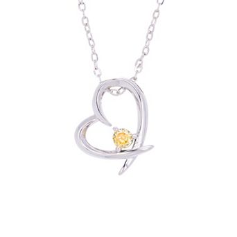 Traditions Jewelry Company Birthstone Collection Heart Pendant Necklace