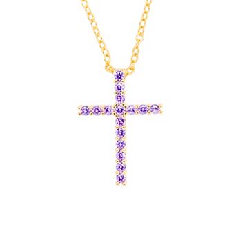 Traditions Jewelry Company Birthstone Collection Cross Pendant Necklace