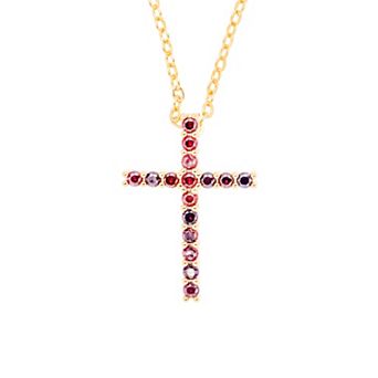 Traditions Jewelry Company Birthstone Collection Cross Pendant Necklace