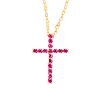 Traditions Jewelry Company Birthstone Collection Cross Pendant Necklace