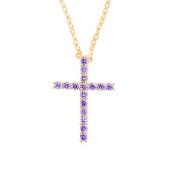 Traditions Jewelry Company Birthstone Collection Cross Pendant Necklace