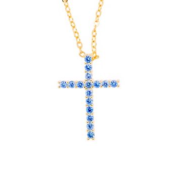 Traditions Jewelry Company Birthstone Collection Cross Pendant Necklace