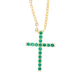 Traditions Jewelry Company Birthstone Collection Cross Pendant Necklace