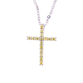 Traditions Jewelry Company Birthstone Collection Cross Pendant Necklace