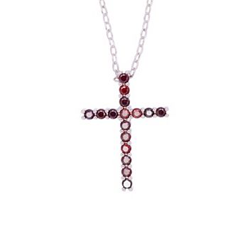 Traditions Jewelry Company Birthstone Collection Cross Pendant Necklace