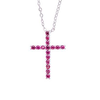 Traditions Jewelry Company Birthstone Collection Cross Pendant Necklace