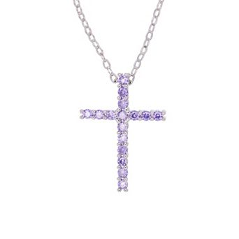 Traditions Jewelry Company Birthstone Collection Cross Pendant Necklace