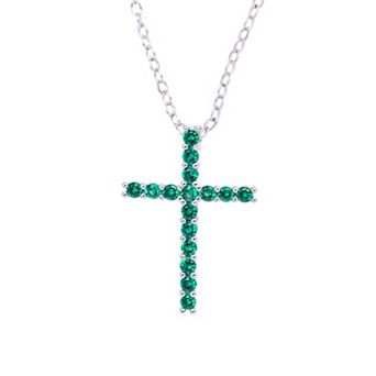 Traditions Jewelry Company Birthstone Collection Cross Pendant Necklace