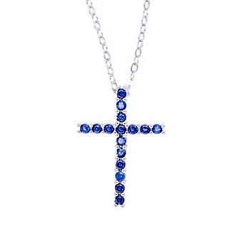 Traditions Jewelry Company Birthstone Collection Cross Pendant Necklace