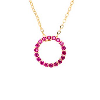 Traditions Jewelry Company Birthstone Collection Circle Pendant Necklace