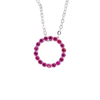 Traditions Jewelry Company Birthstone Collection Circle Pendant Necklace