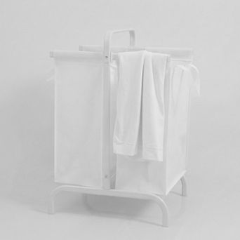 BAOURE Double Laundry Sorter Basket with Lid and Easy-Carry Handles for Home Organization