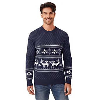 Men's Ugly Christmas Sweater Knit Pullover Crewneck Long Sleeve Sweaters