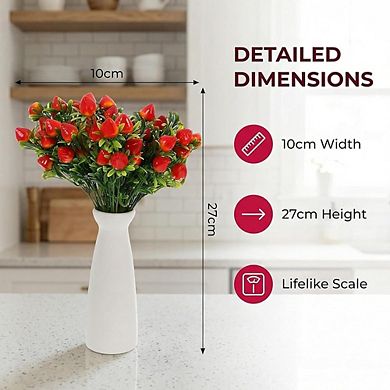 6-Piece Artificial Strawberry Plant Stems, Home & Table Decor