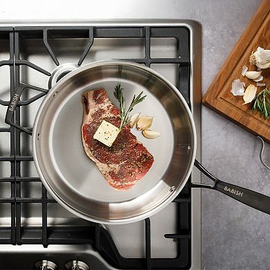 Babish 5 Qt Stainless Steel Saute Pan with Lid Heavy Duty Oven Induction Safe