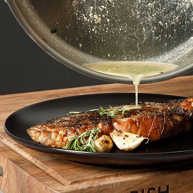 Babish 5 Qt Stainless Steel Saute Pan with Lid Heavy Duty Oven Induction Safe