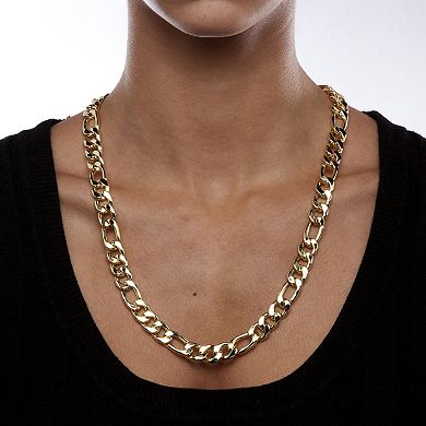 Figaro-Link Necklace in Yellow Goldtone 24"