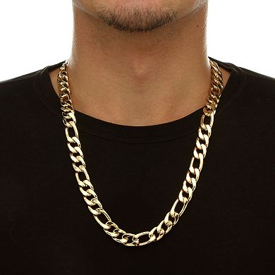 Figaro-Link Necklace in Yellow Goldtone 24"