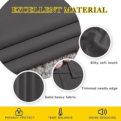 Blackout Curtains Thermal Drapes for Room Darkening & Light Blocking