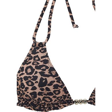 Lascana Women's Leopard Triangle Bikini Top