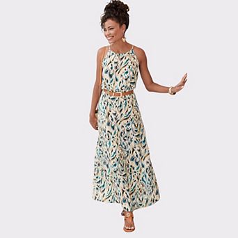 Lascana Women's High Neck Sleeveless Maxi Dress