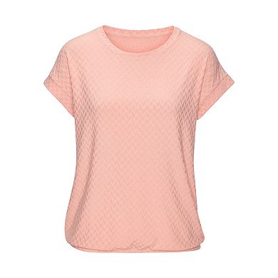 Lascana Women's Herringbone Short Sleeve Top